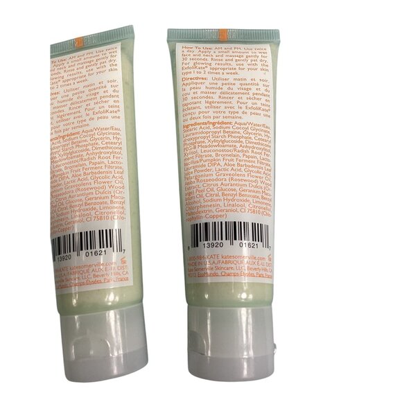 Kate Somerville ExfoliKate Cleanser Daily Foaming Wash Set Of 2 1.7 Oz Each New - Picture 2 of 2